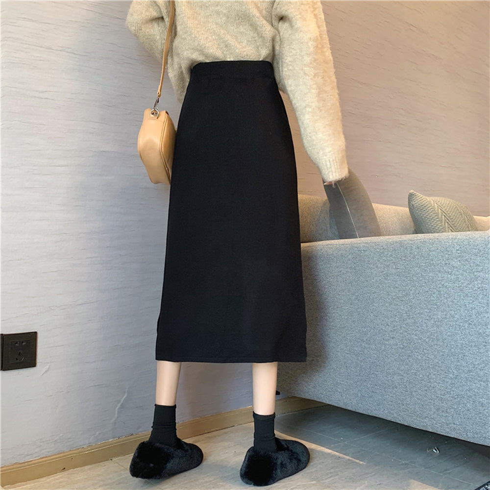 Aラインニットスカート