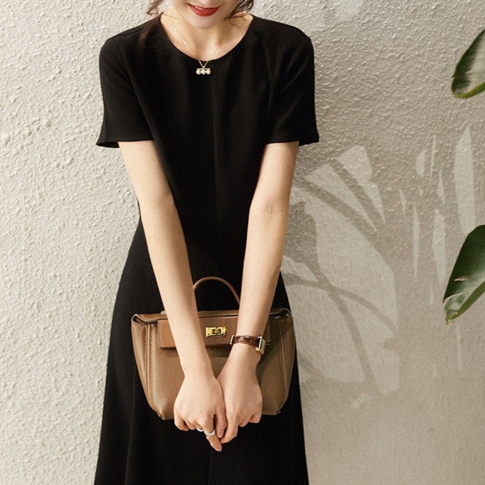 ひざ丈Aラインワンピース|オフィスカジュアル レディース 通販【ミレジェネ】