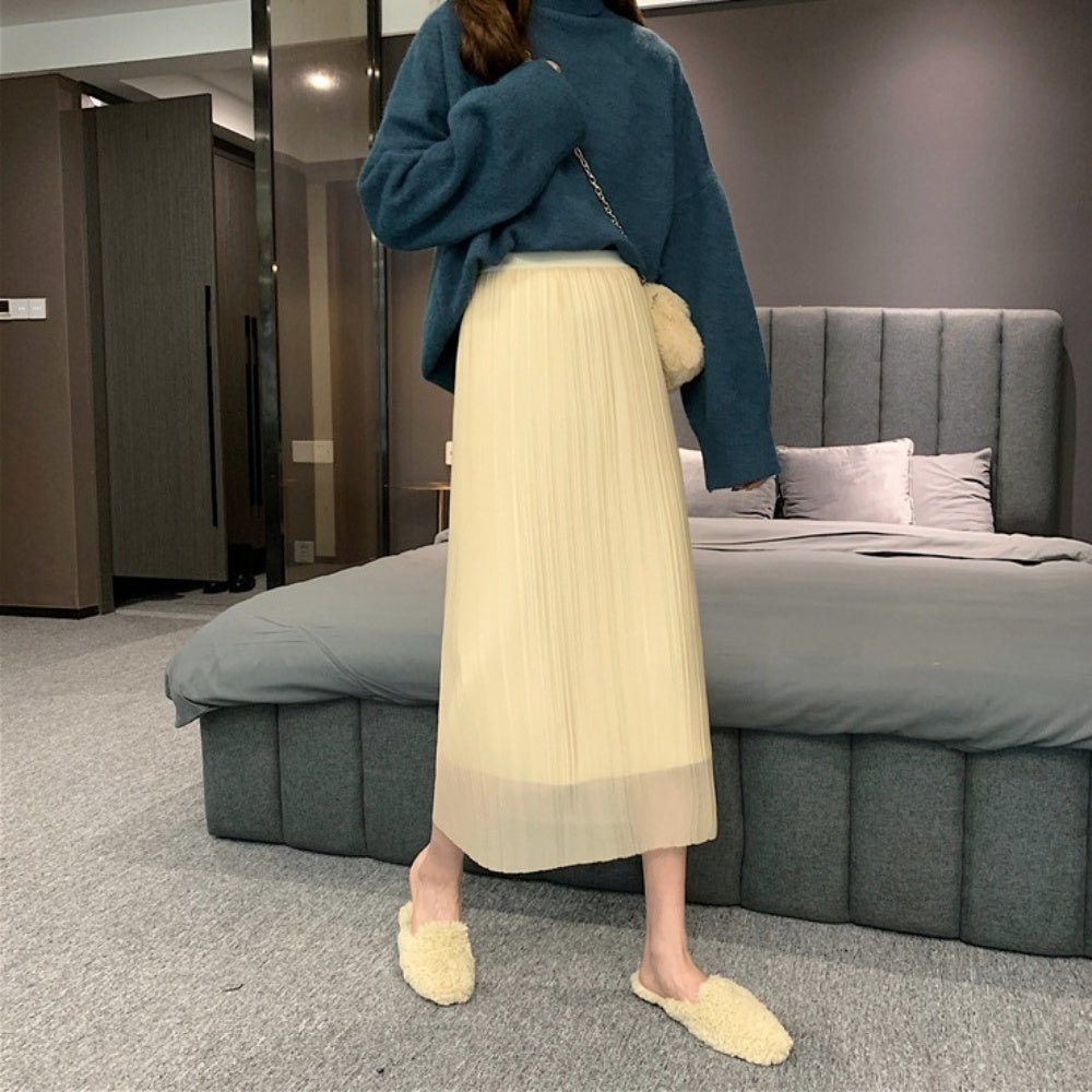 Aラインプリーツスカート|オフィスカジュアル レディース 通販【ミレジェネ】