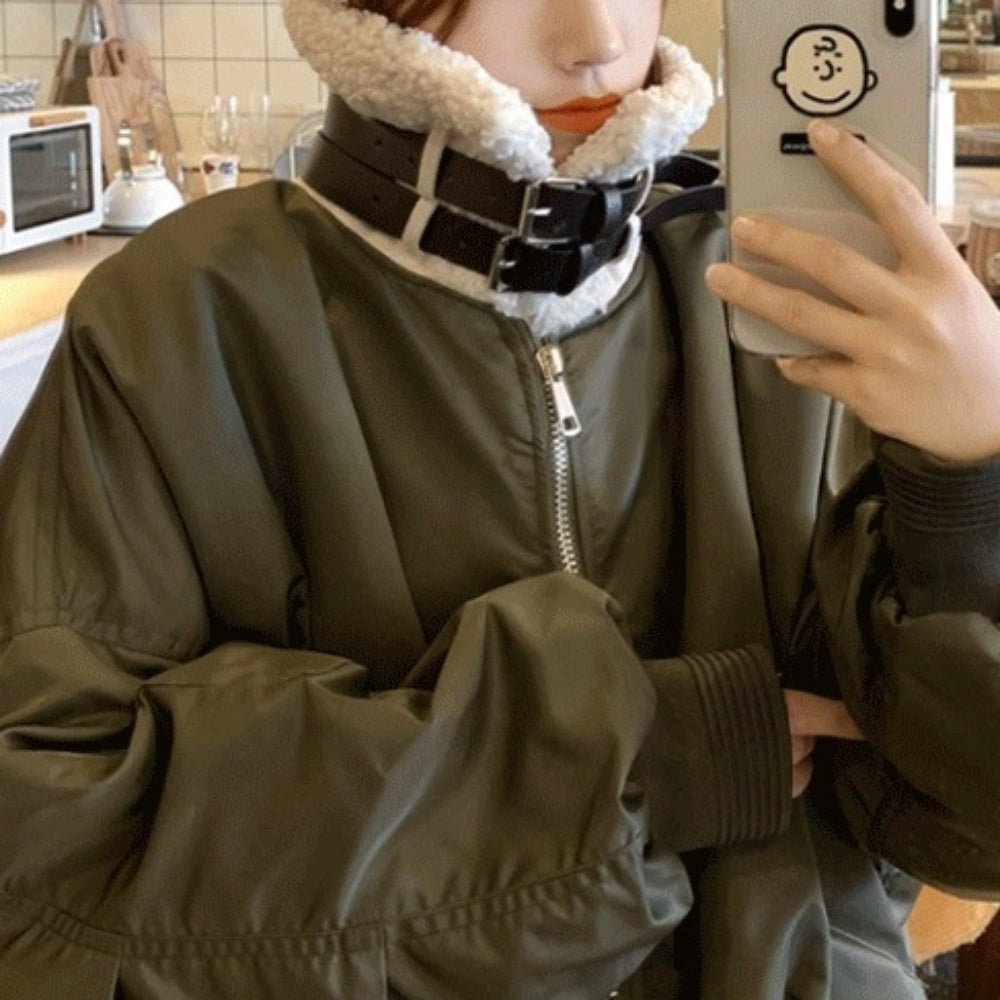 ネックベルトオーバーサイズブルゾン