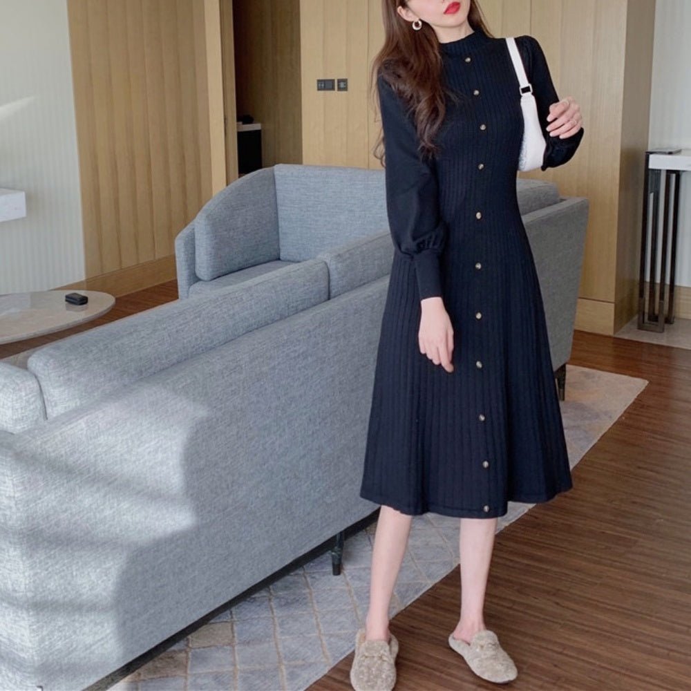 フロントボタンニットワンピース|オフィスカジュアル レディース 通販【ミレジェネ】
