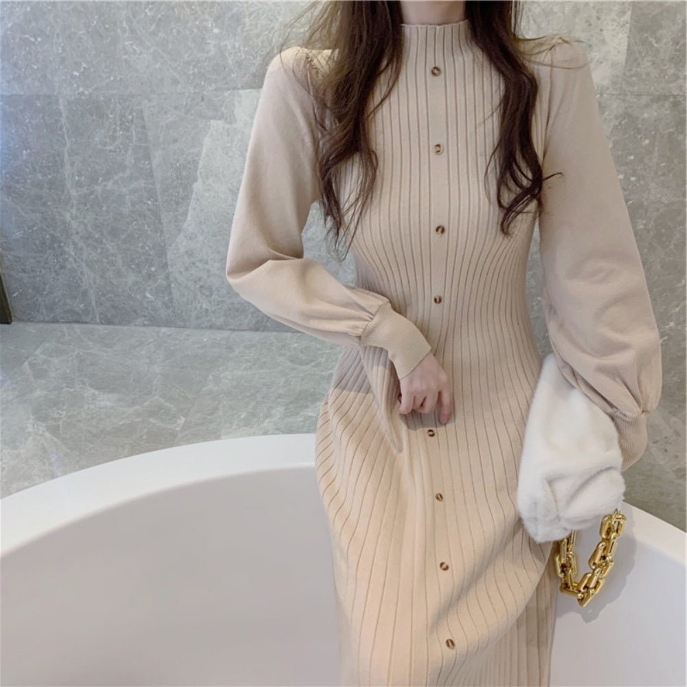 フロントボタンニットワンピース|オフィスカジュアル レディース 通販【ミレジェネ】