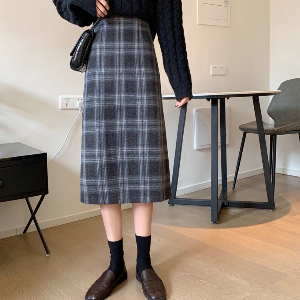 ハイウエストミディ丈スカート|オフィスカジュアル レディース 通販【ミレジェネ】