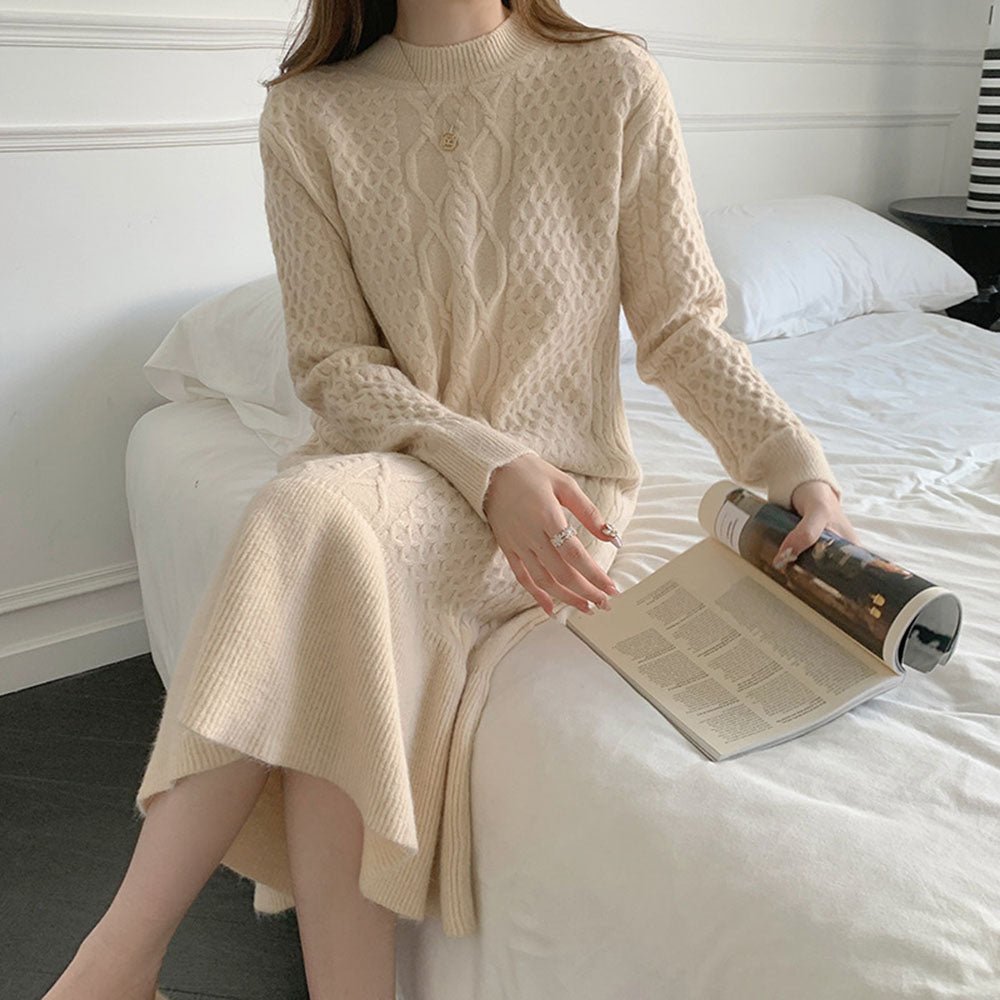 ケーブルニットマーメイドワンピース|オフィスカジュアル レディース 通販【ミレジェネ】