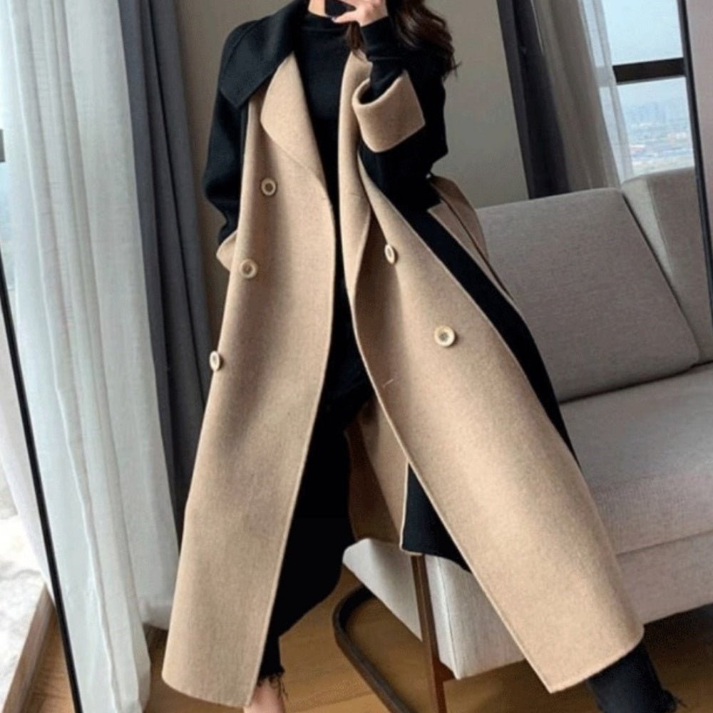バイカラーロングコート|オフィスカジュアル レディース 通販【ミレジェネ】
