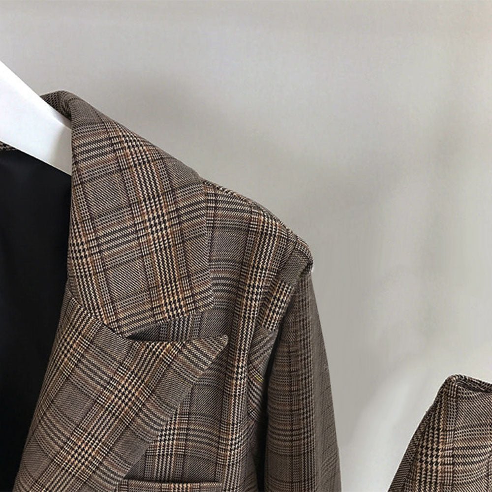 グレンチェックジャケットミニセットアップ - Millennial Generation