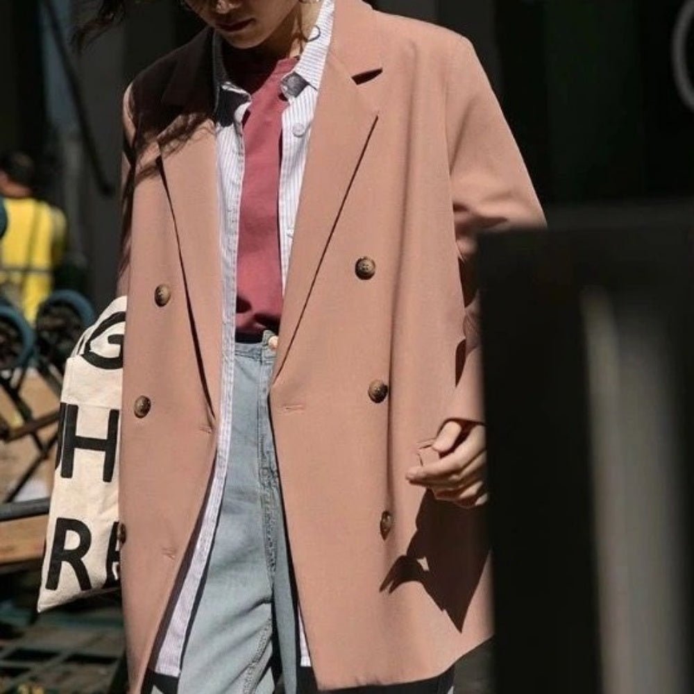 シンプルダブルブレストジャケット|オフィスカジュアル レディース 通販【ミレジェネ】