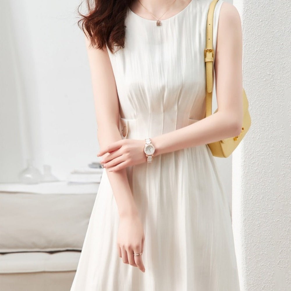 ウエストマークノースリーブワンピース|オフィスカジュアル レディース 通販【ミレジェネ】