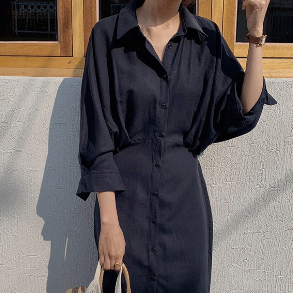 ロングシャツワンピース|オフィスカジュアル レディース 通販【ミレジェネ】