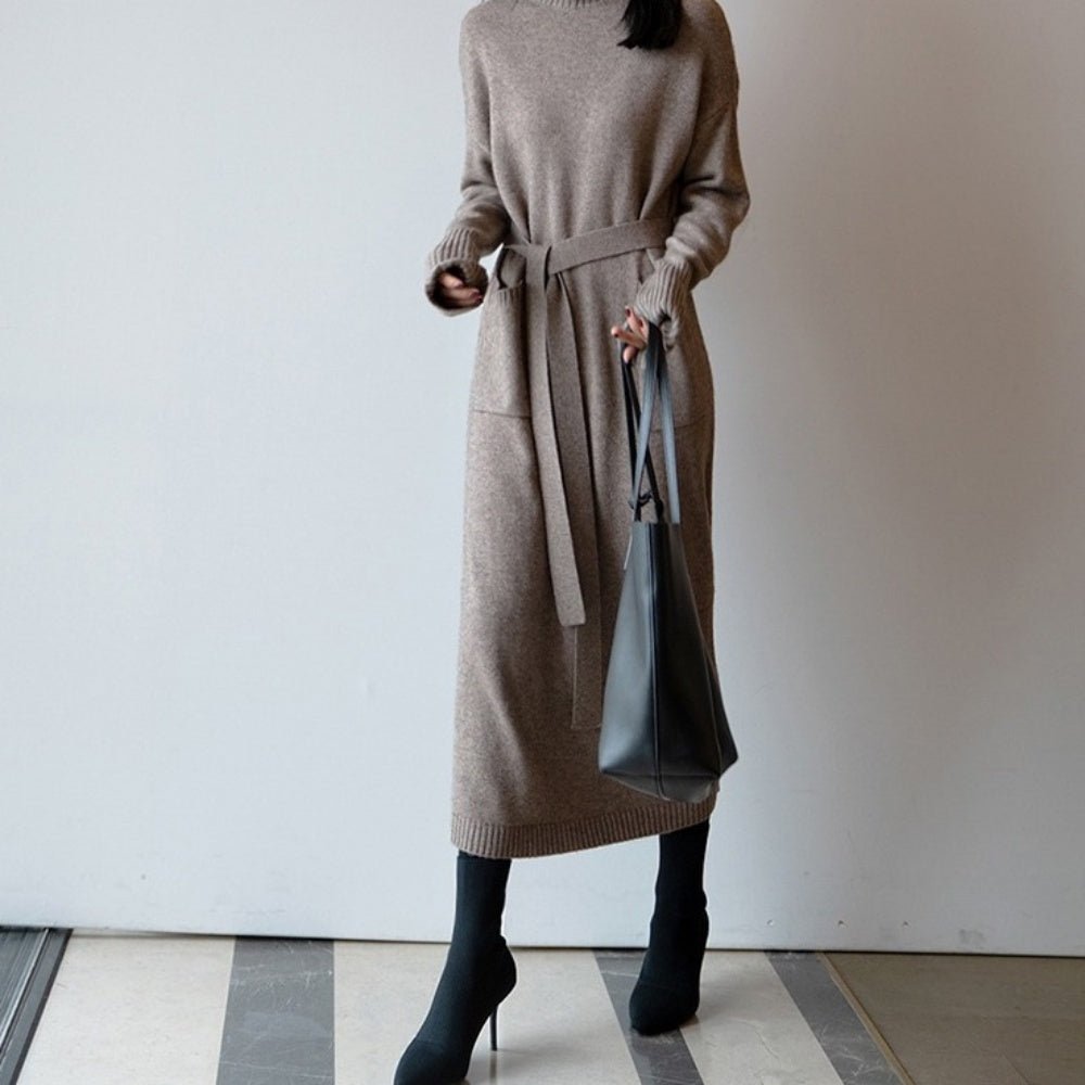 タートルネックウエストマークワンピース|オフィスカジュアル レディース 通販【ミレジェネ】