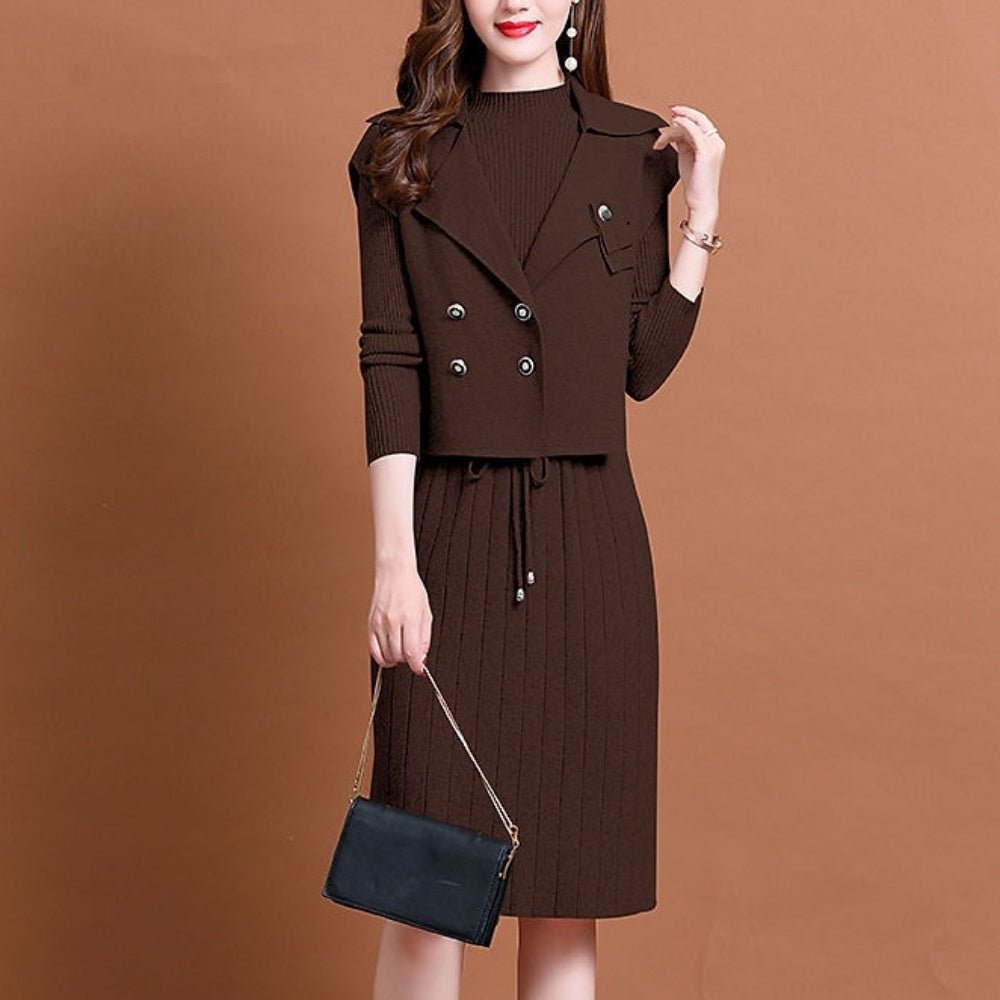 ニットワンピジャケットセットアップ|オフィスカジュアル レディース 通販【ミレジェネ】