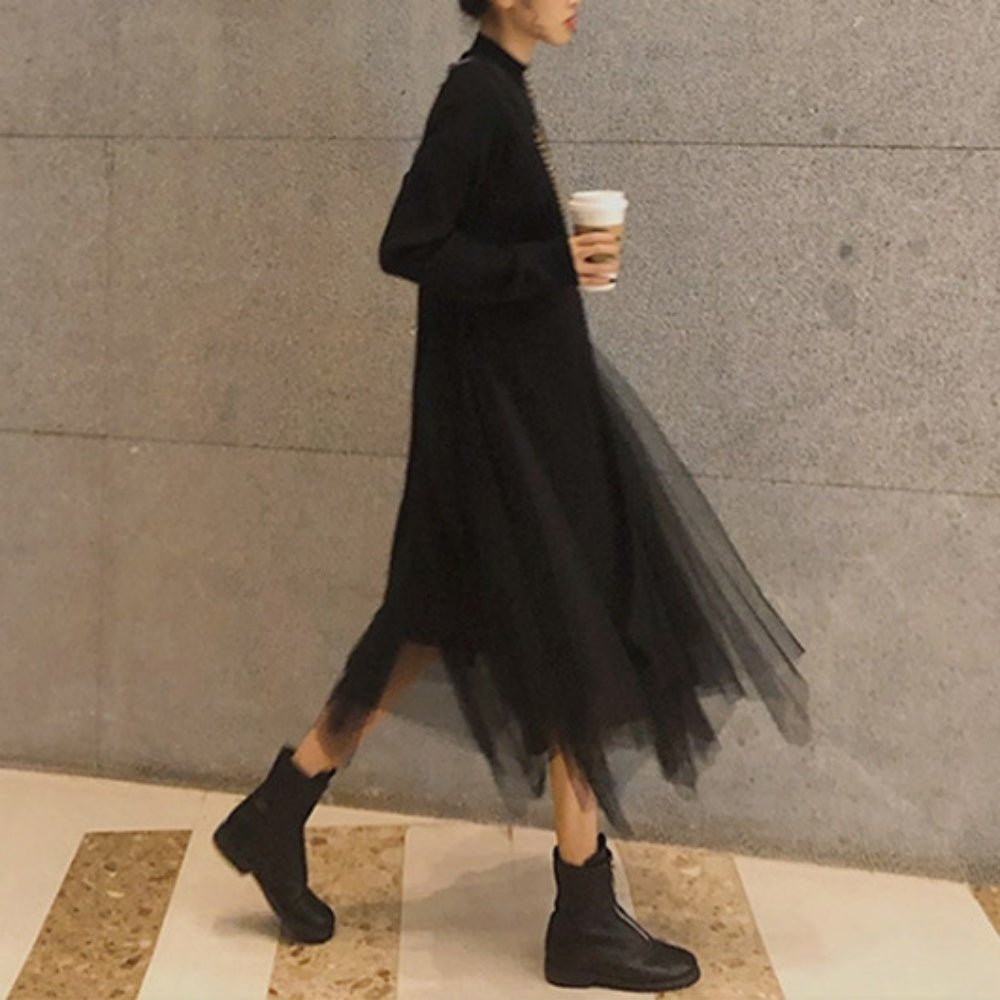 セットアップモックネックニットチュールスカート - Millennial Generation