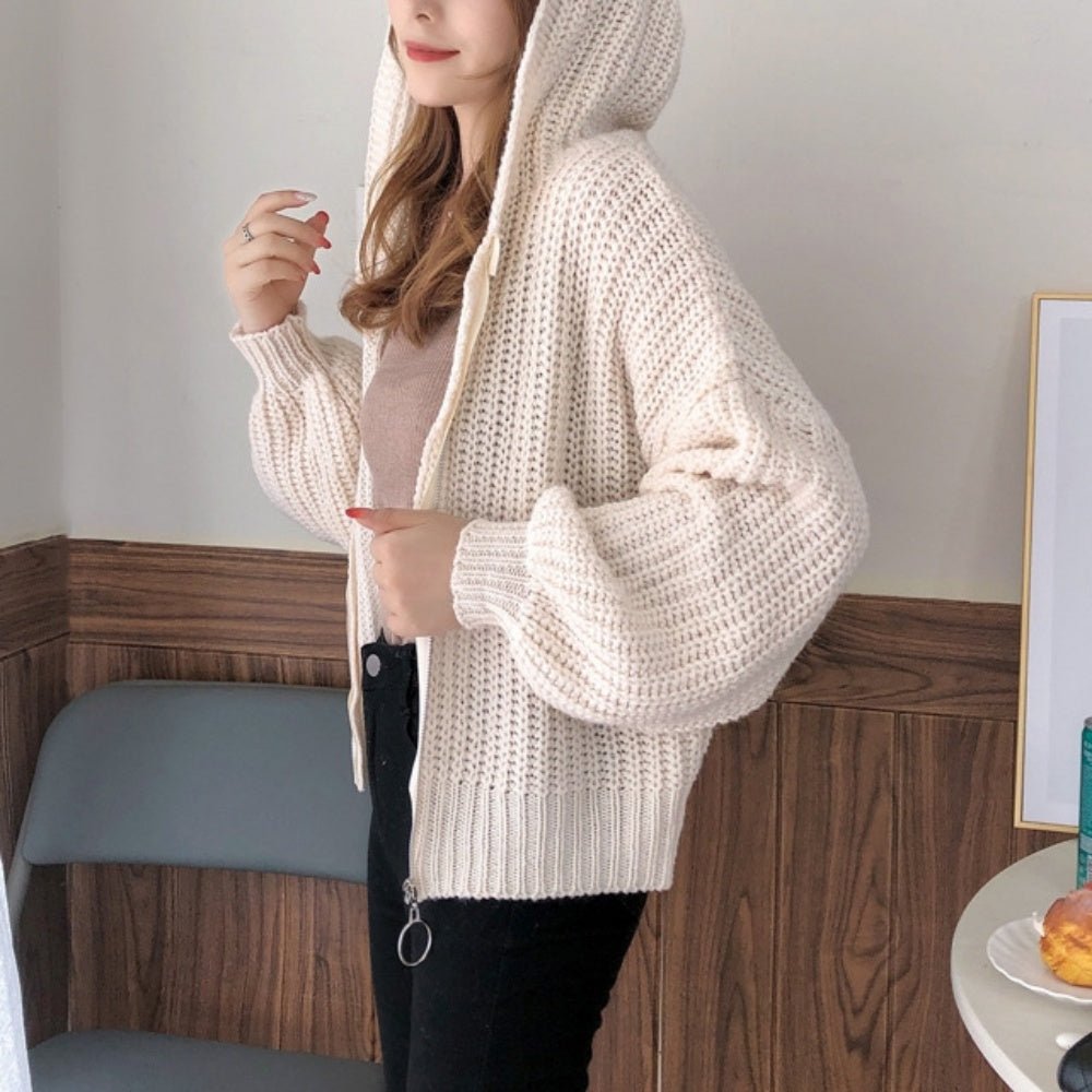 ジップアップニットパーカー