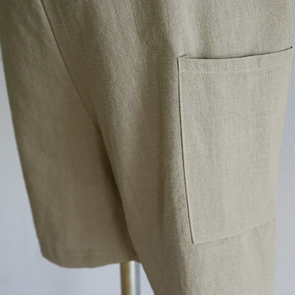 肩リボン調節可能ポケット付きサロペット