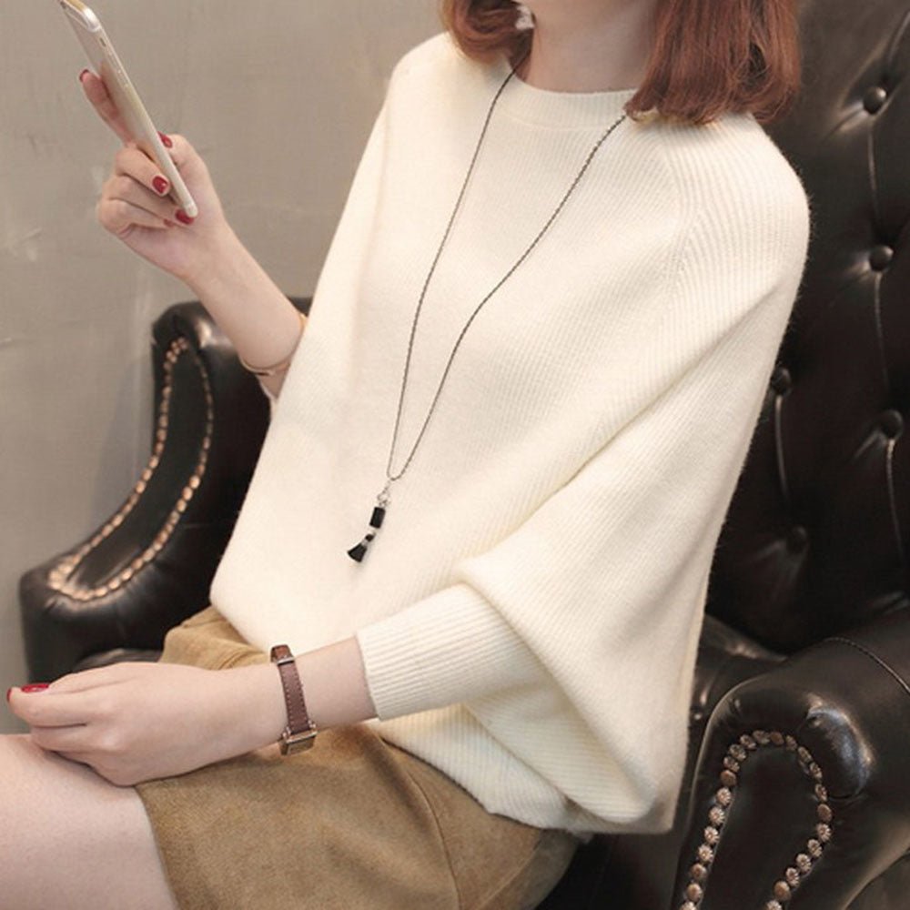 ドルマンシルエットリブニット|オフィスカジュアル レディース 通販【ミレジェネ】