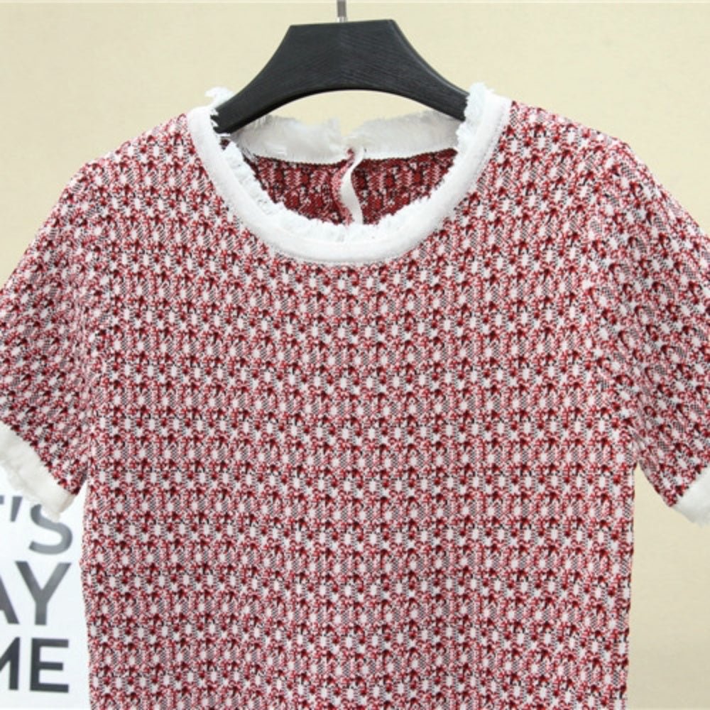 半袖ツイードトップス - Millennial Generation