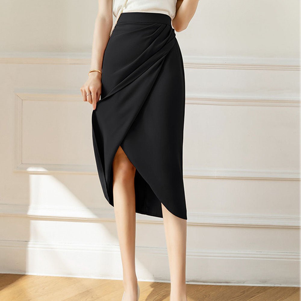 <即納>ラップデザインタイトスカート|オフィスカジュアル レディース 通販 Millennial Generation【ミレジェネ】