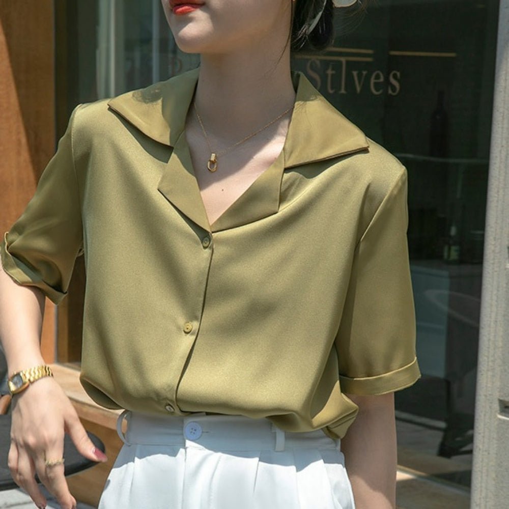 フロントボタンベーシックシャツ|オフィスカジュアル レディース 通販【ミレジェネ】