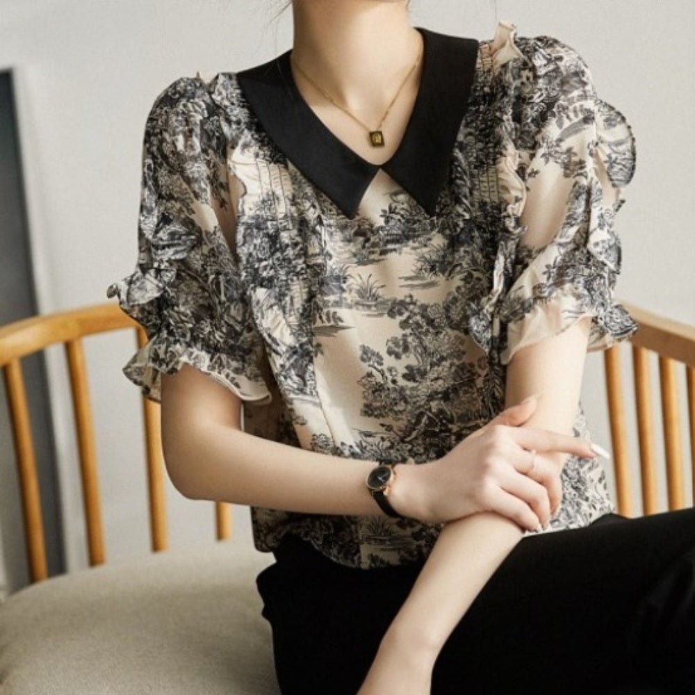 ステンカラーモダンブラウス|オフィスカジュアル レディース 通販【ミレジェネ】