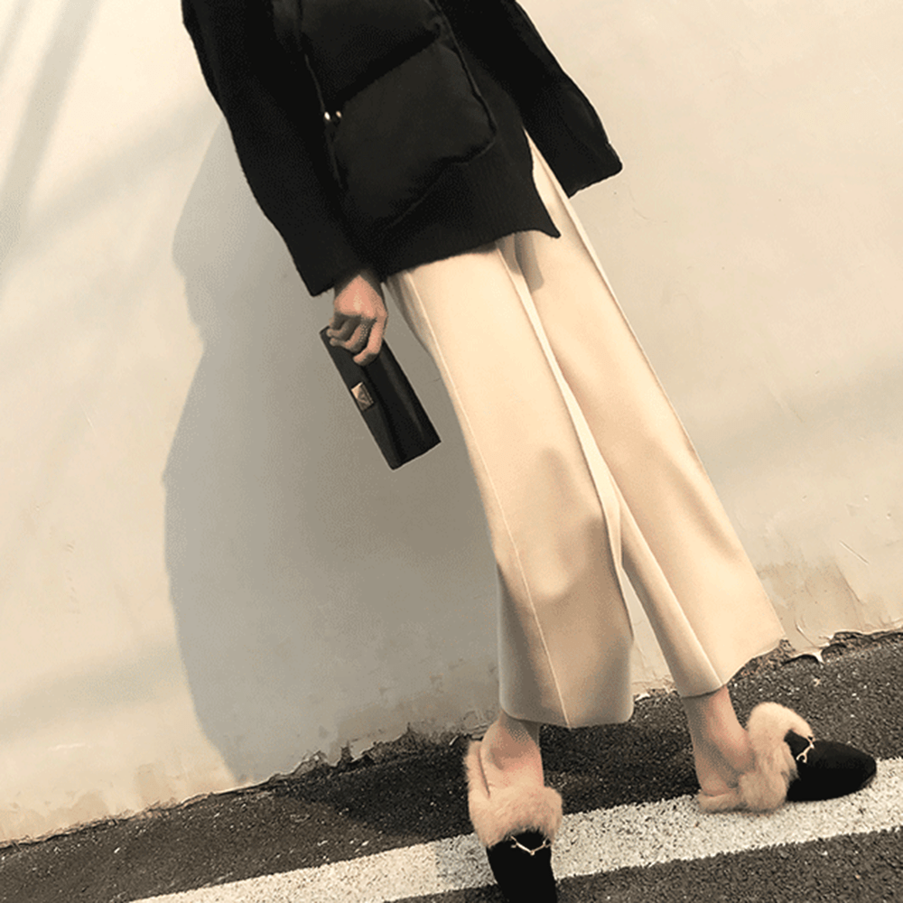 ウエストゴムワイドレッグ九分丈ワイドパンツ - Millennial Generation