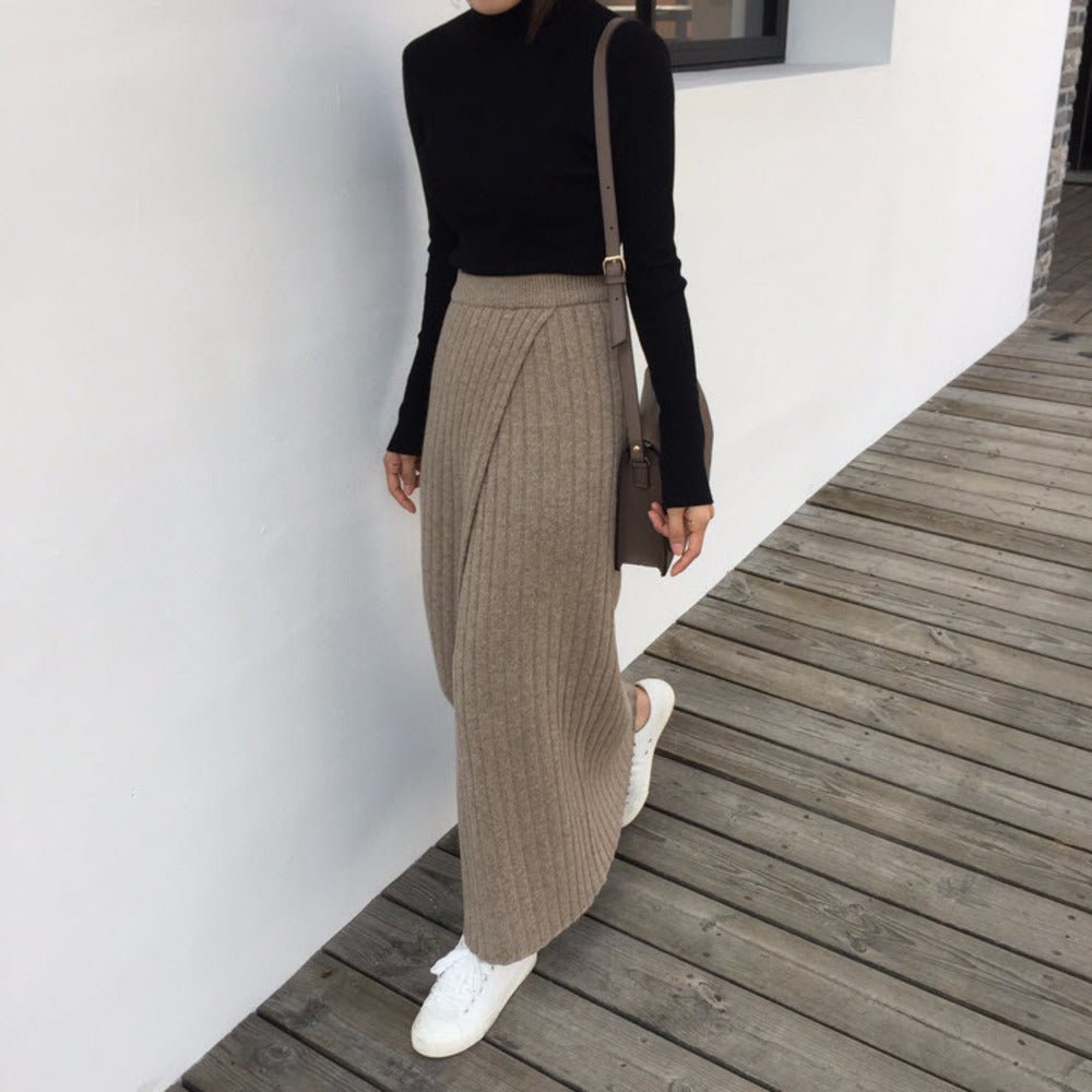 ハイスリットリブニットロングスカート - Millennial Generation