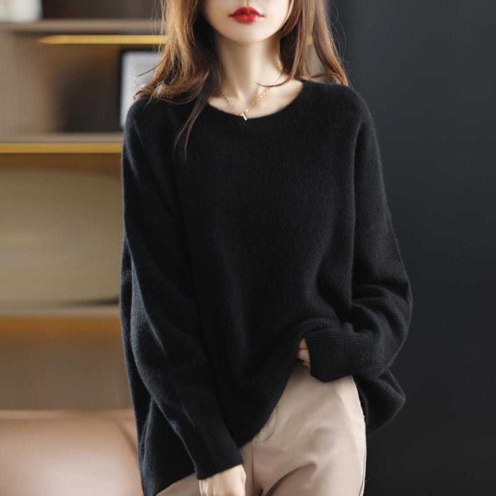 ゆったりクルーネックニット|オフィスカジュアル レディース 通販【ミレジェネ】