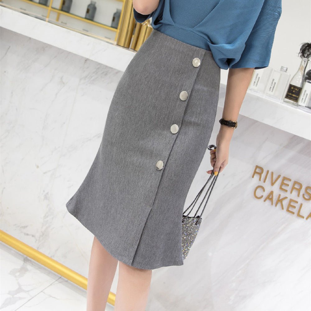 <即納>フロントスリットタイトスカート|オフィスカジュアル レディース 通販【ミレジェネ】