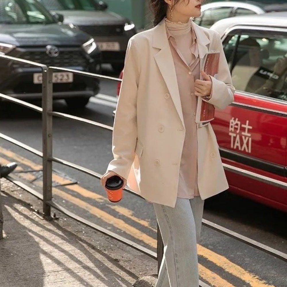 シンプルダブルブレストジャケット|オフィスカジュアル レディース 通販【ミレジェネ】
