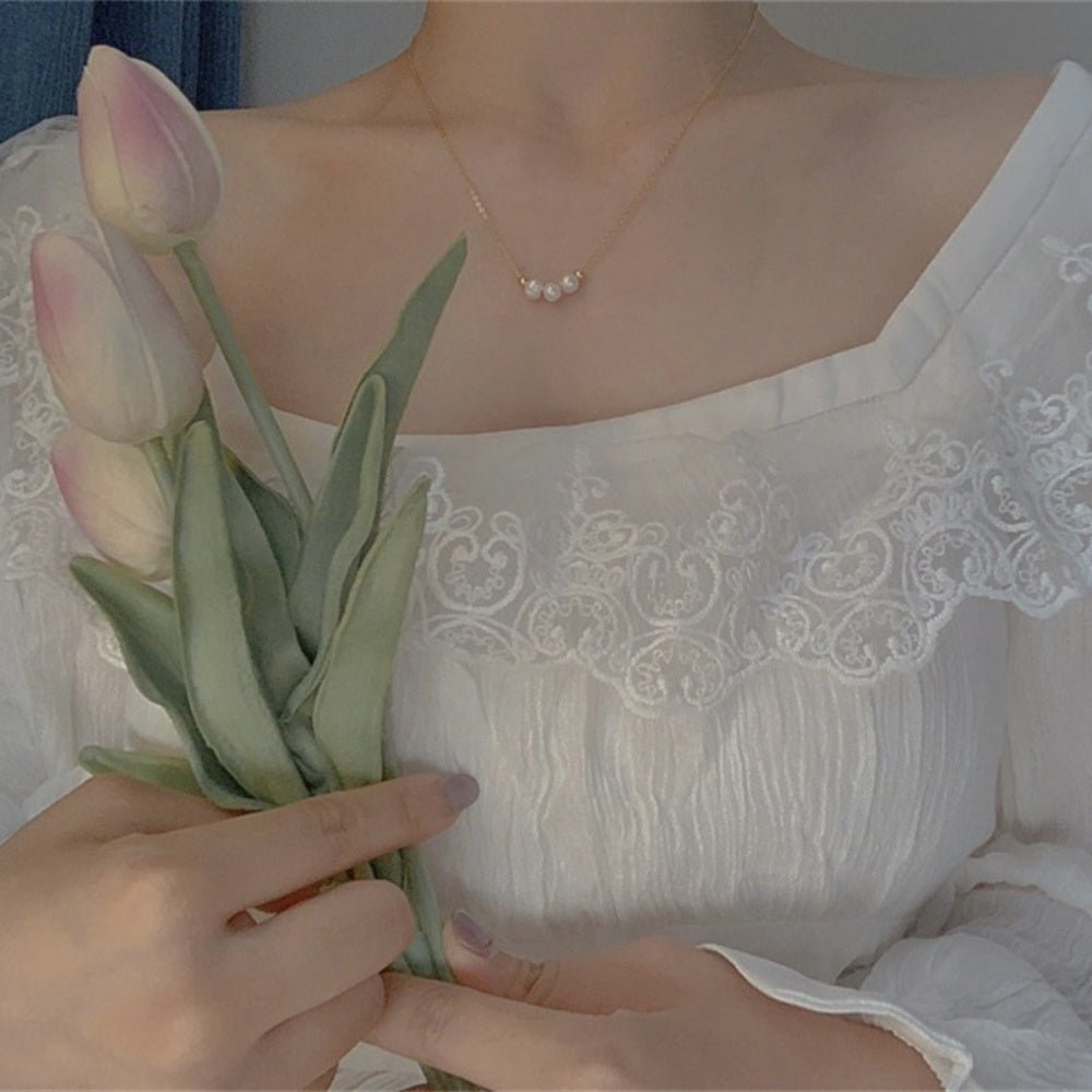 華奢小粒パールネックレス