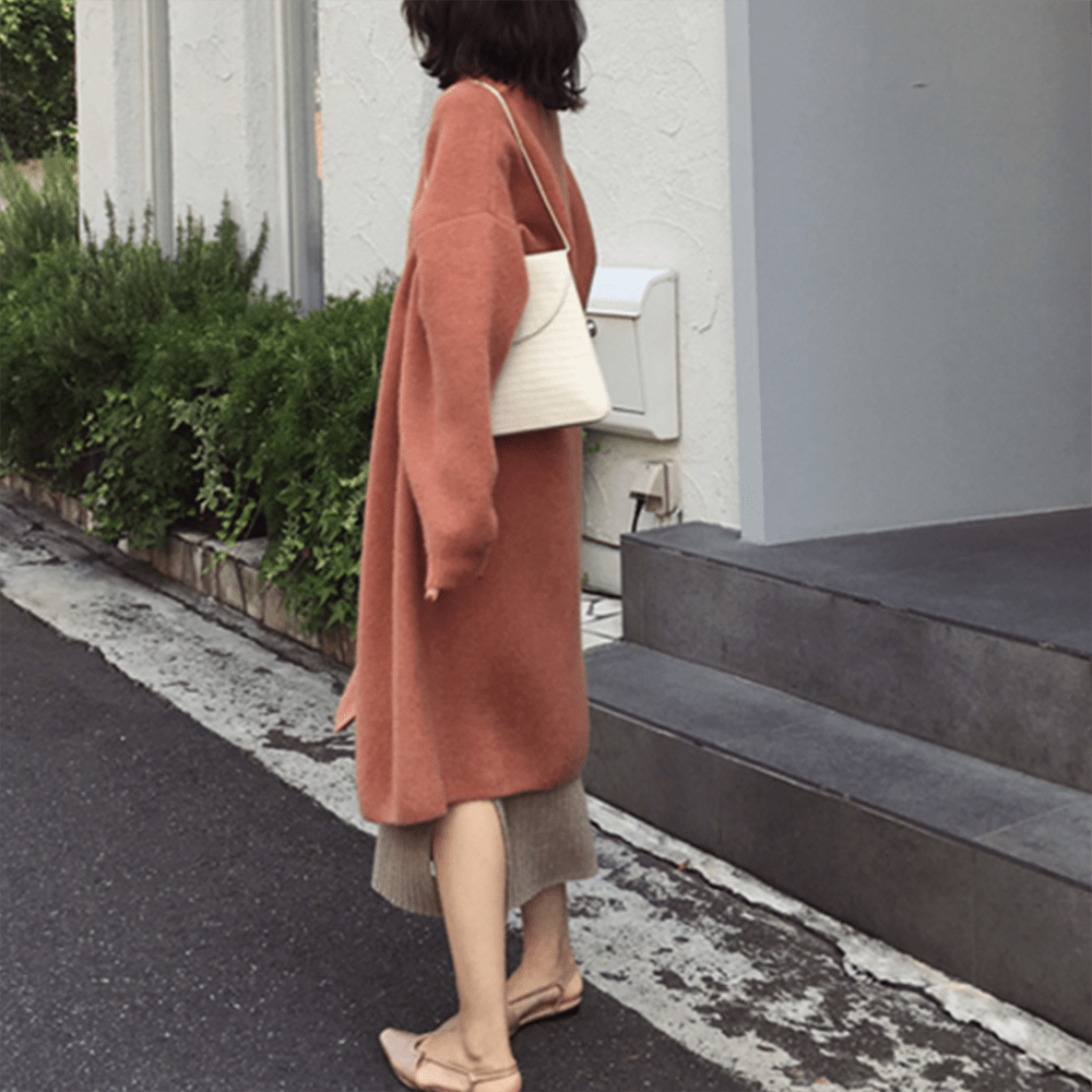 オーバーサイズロングニットカーディガン - Millennial Generation