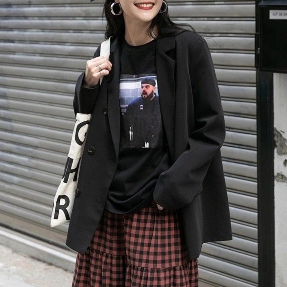 シンプルダブルブレストジャケット|オフィスカジュアル レディース 通販【ミレジェネ】