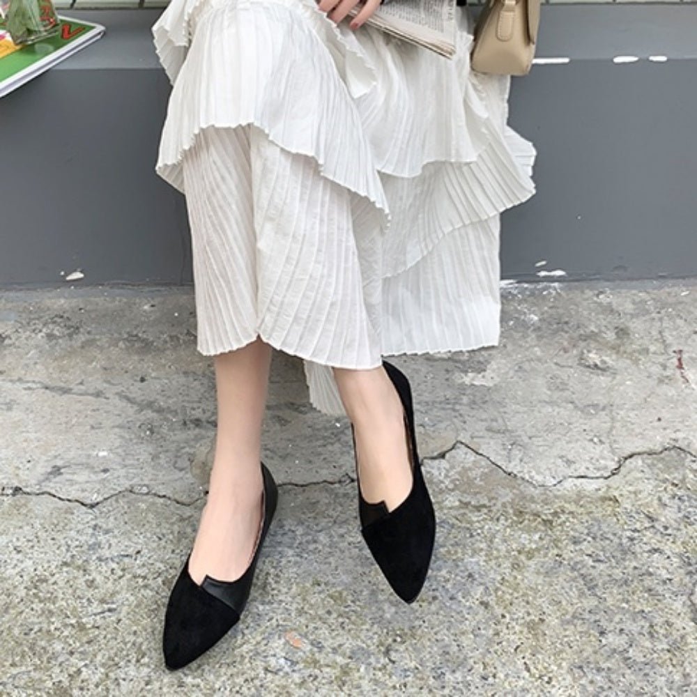 フラットレトパンプス