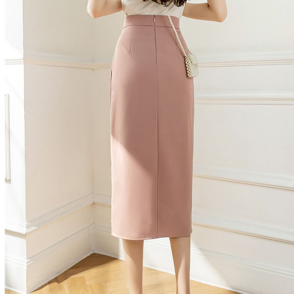 <即納>ラップデザインタイトスカート|オフィスカジュアル レディース 通販 Millennial Generation【ミレジェネ】