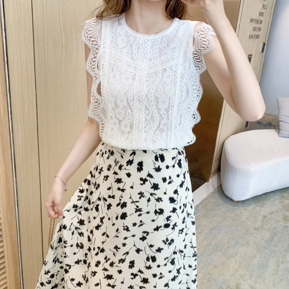 総レースノースリーブトップス|オフィスカジュアル レディース 通販【ミレジェネ】