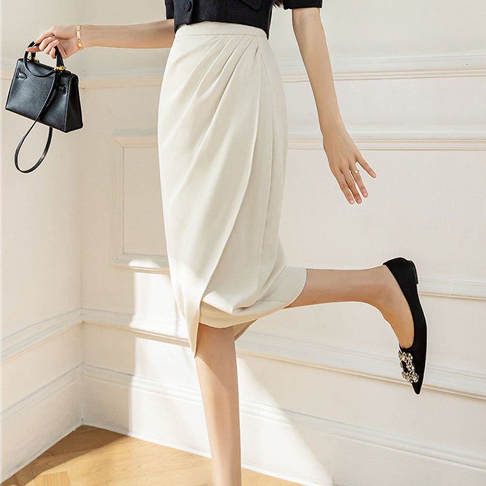 <即納>ラップデザインタイトスカート|オフィスカジュアル レディース 通販 Millennial Generation【ミレジェネ】