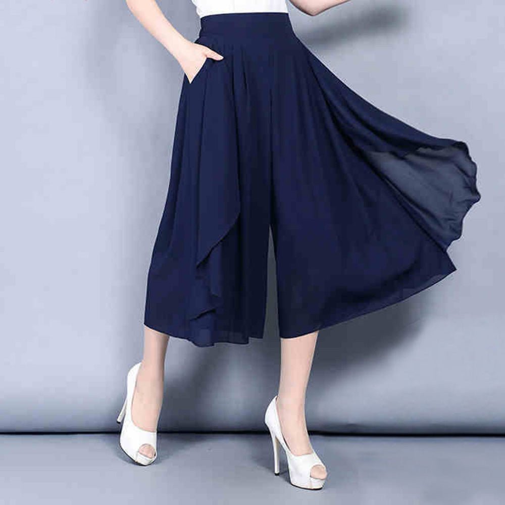 ハイウエストシフォンスカンツ|オフィスカジュアル レディース 通販【ミレジェネ】