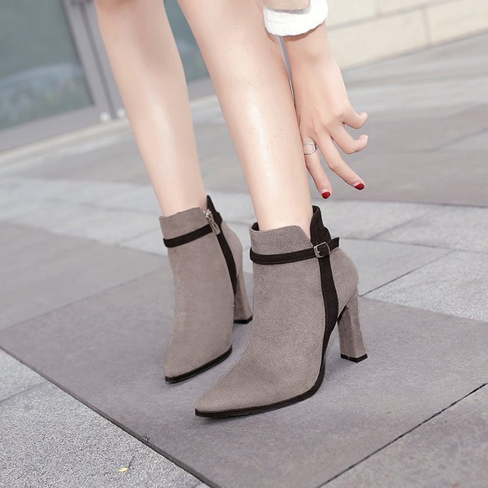 ベルトモチーフショートブーツ|オフィスカジュアル レディース 通販【ミレジェネ】