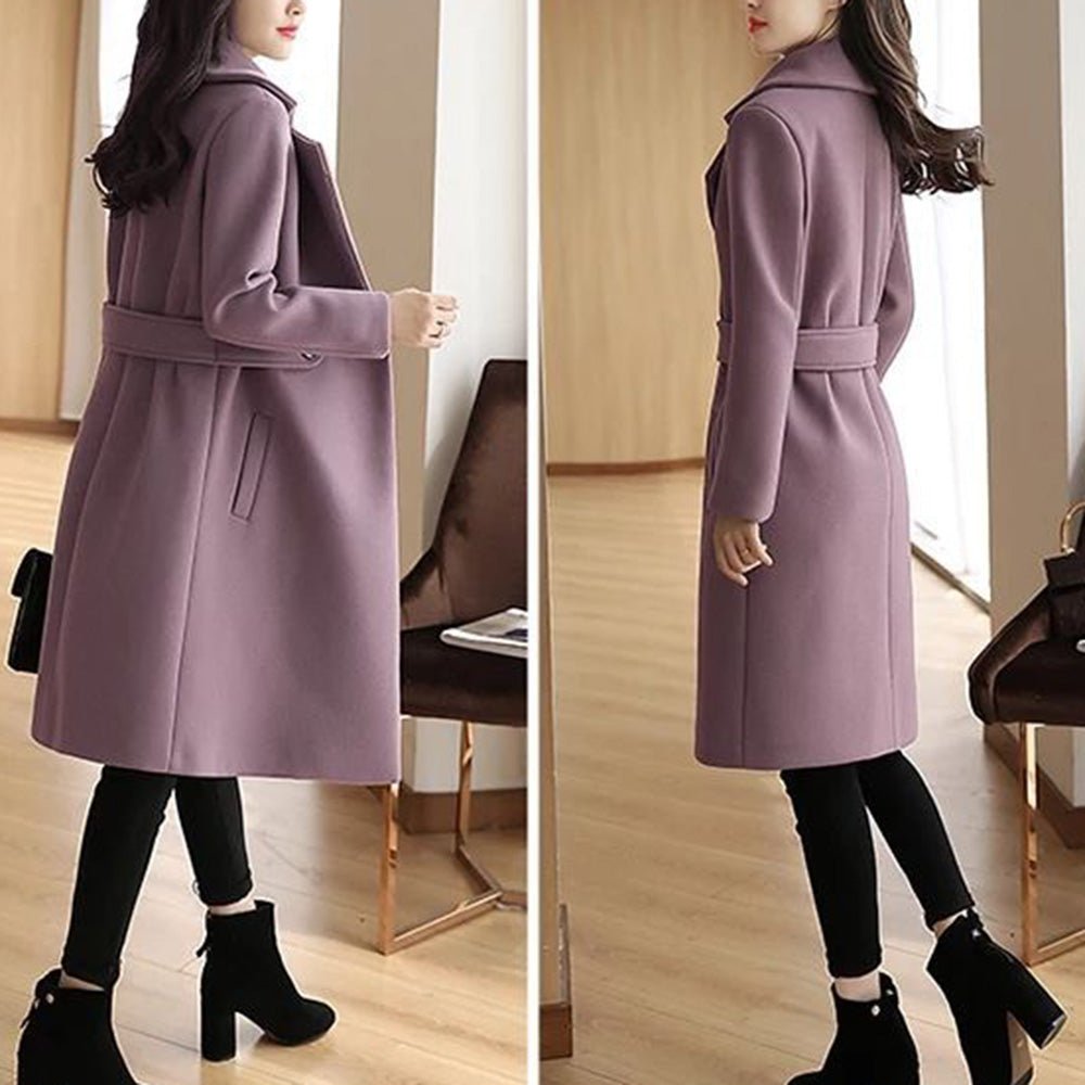 ボタンベルト付き無地コート|オフィスカジュアル レディース 通販【ミレジェネ】