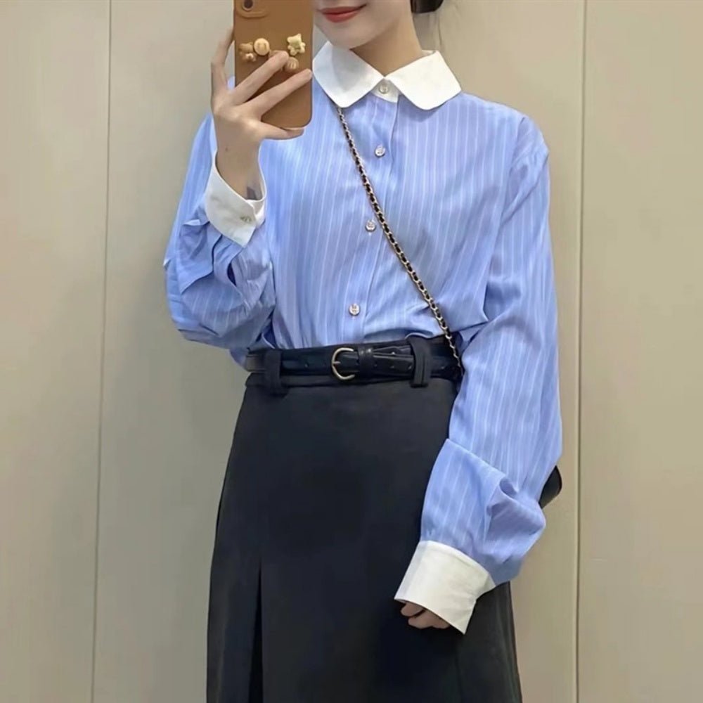 クレリックストライプシャツ|オフィスカジュアル レディース 通販【ミレジェネ】