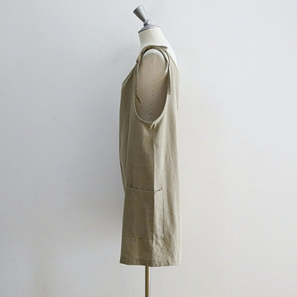 肩リボン調節可能ポケット付きサロペット