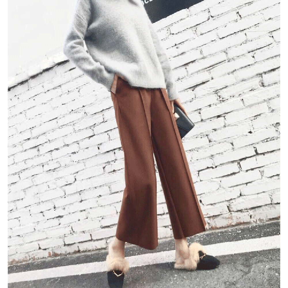 ウエストゴムワイドレッグ九分丈ワイドパンツ - Millennial Generation