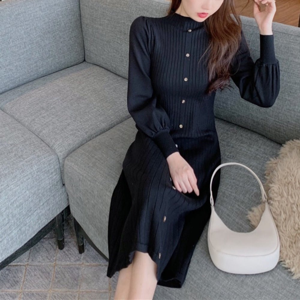 フロントボタンニットワンピース|オフィスカジュアル レディース 通販【ミレジェネ】
