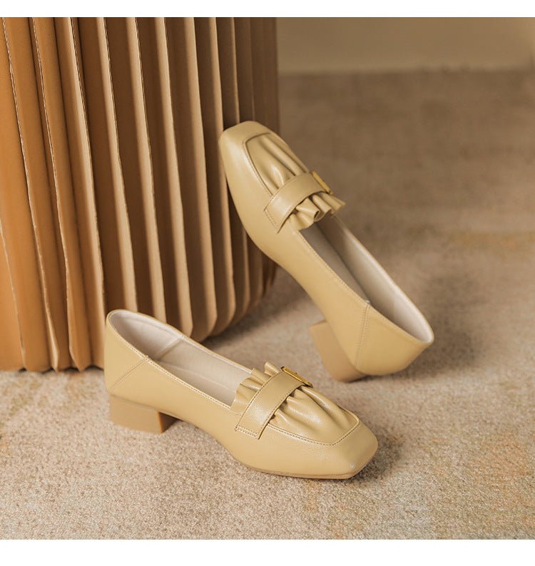 ベルト付きフリルローファー|オフィスカジュアル レディース 通販【ミレジェネ】