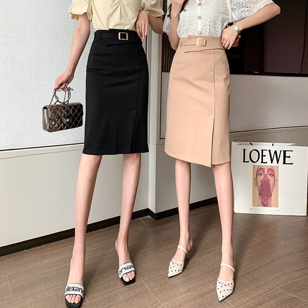 ミニスリットハイウエストスカート|オフィスカジュアル レディース 通販【ミレジェネ】