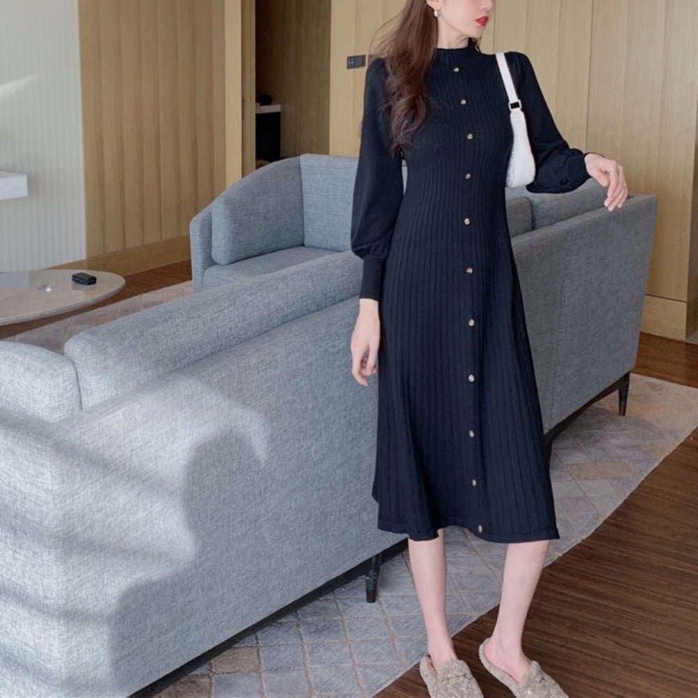 フロントボタンニットワンピース|オフィスカジュアル レディース 通販【ミレジェネ】