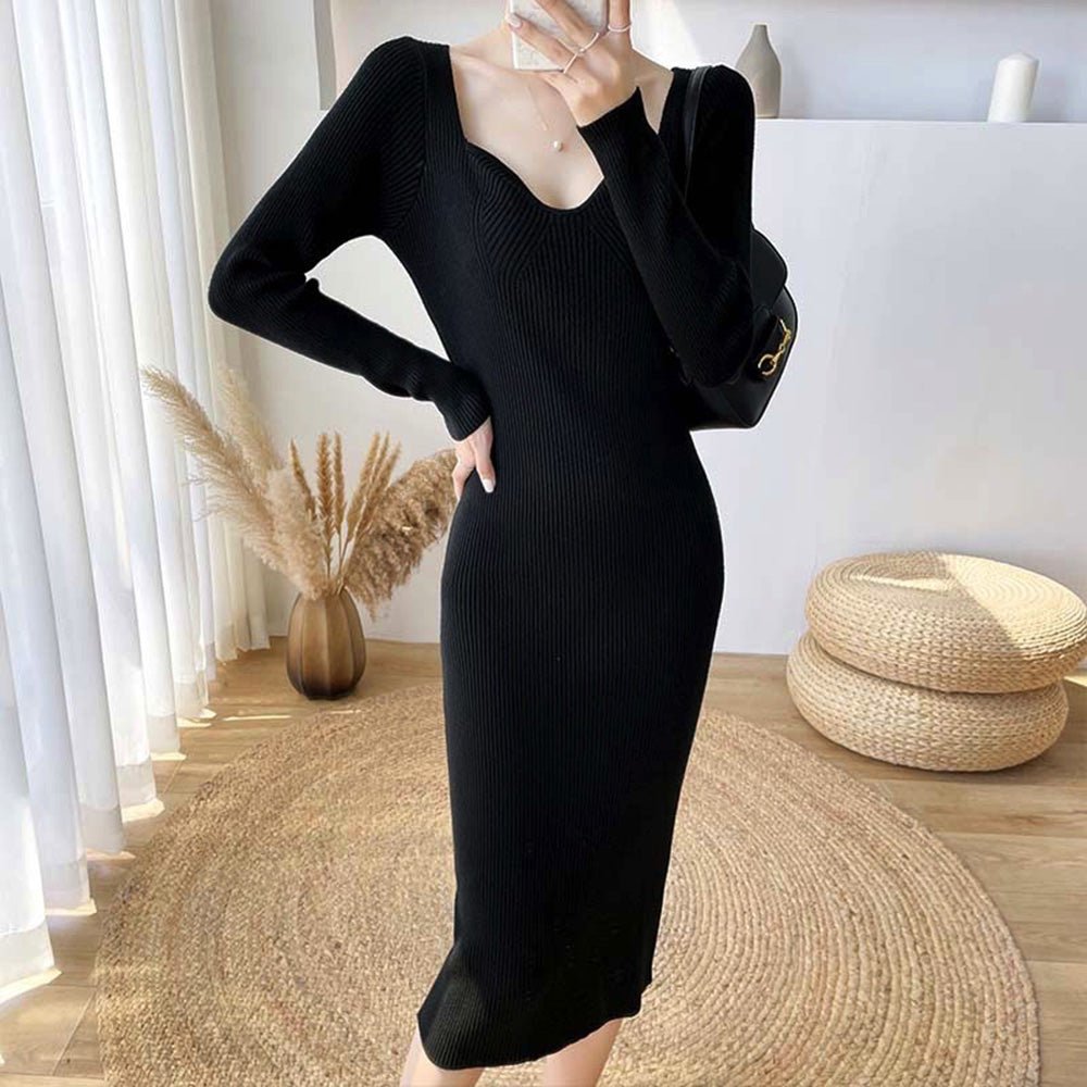 リブタイトワンピース|オフィスカジュアル レディース 通販【ミレジェネ】