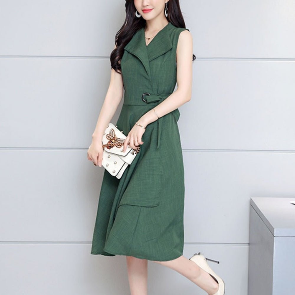 ノースリーブラップワンピース|オフィスカジュアル レディース 通販【ミレジェネ】