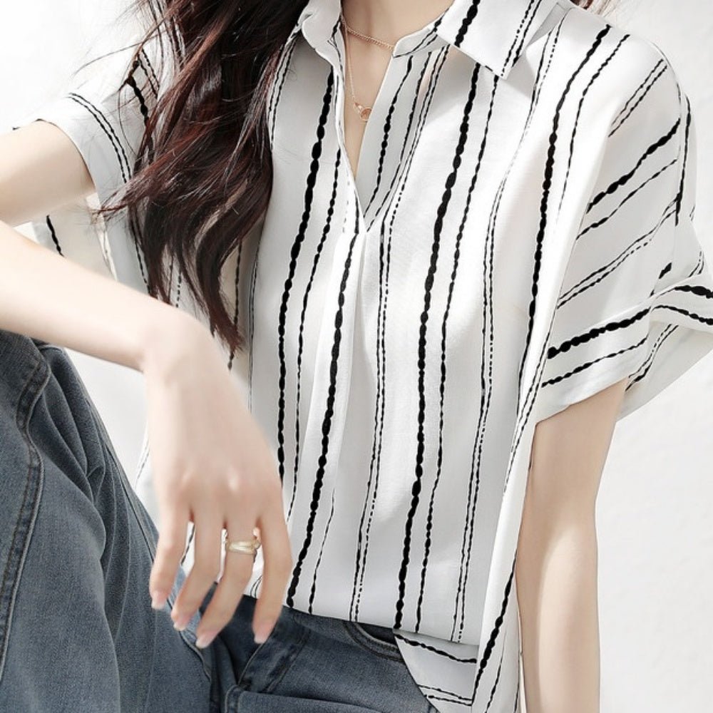 おしゃれストライプシャツ|オフィスカジュアル レディース 通販【ミレジェネ】