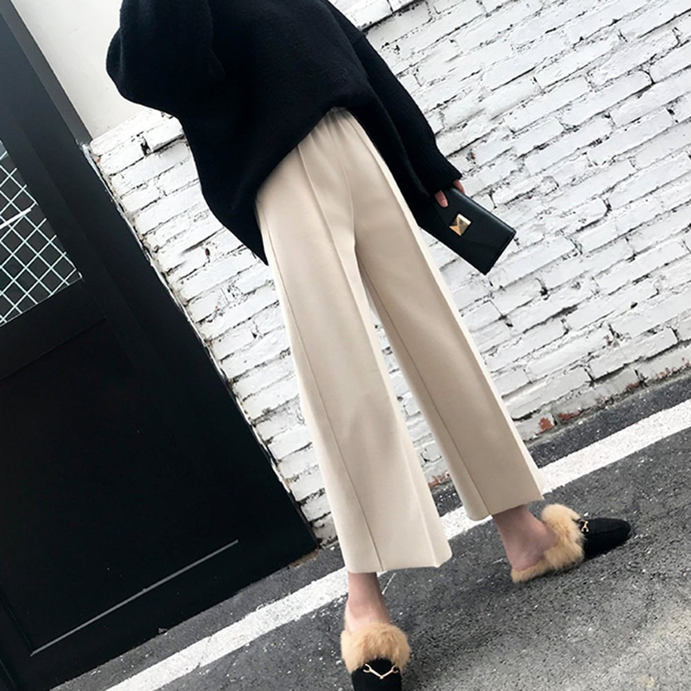 ウエストゴムワイドレッグ九分丈ワイドパンツ - Millennial Generation