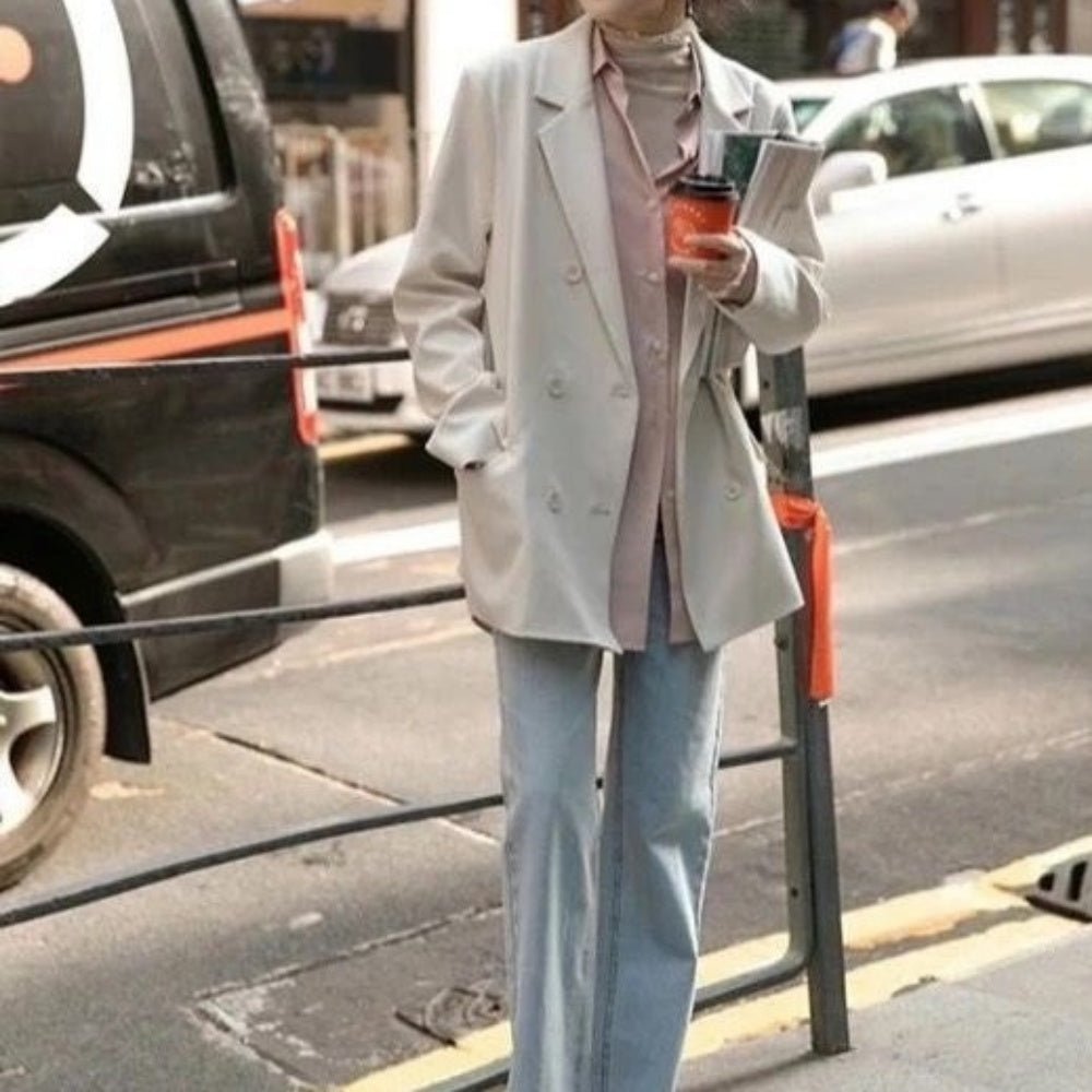 シンプルダブルブレストジャケット|オフィスカジュアル レディース 通販【ミレジェネ】